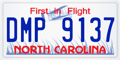 NC license plate DMP9137