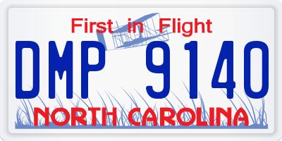 NC license plate DMP9140