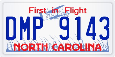NC license plate DMP9143