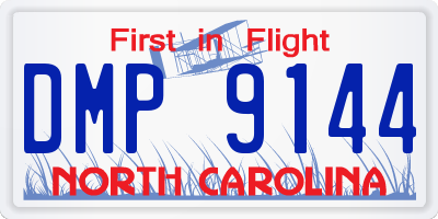 NC license plate DMP9144