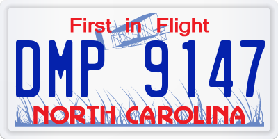 NC license plate DMP9147