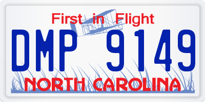 NC license plate DMP9149