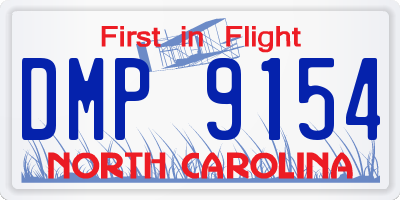 NC license plate DMP9154