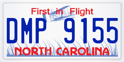 NC license plate DMP9155