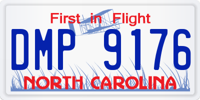 NC license plate DMP9176