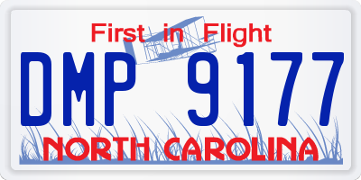 NC license plate DMP9177