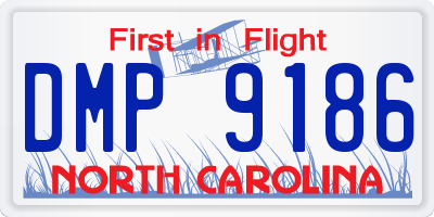 NC license plate DMP9186