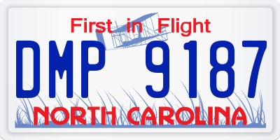 NC license plate DMP9187