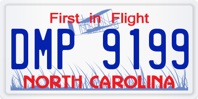 NC license plate DMP9199