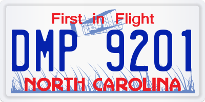 NC license plate DMP9201