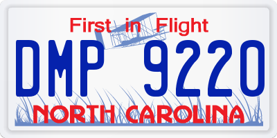NC license plate DMP9220