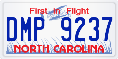 NC license plate DMP9237