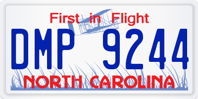 NC license plate DMP9244