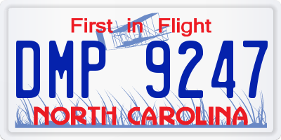 NC license plate DMP9247