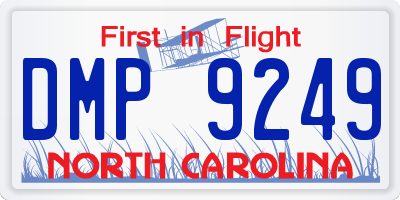 NC license plate DMP9249