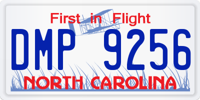 NC license plate DMP9256