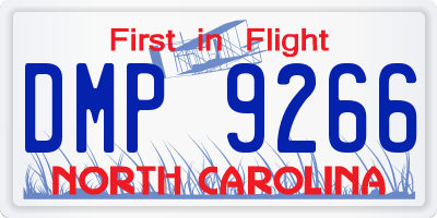 NC license plate DMP9266