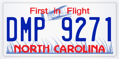NC license plate DMP9271