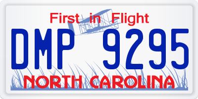 NC license plate DMP9295