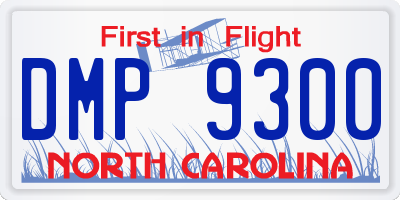 NC license plate DMP9300
