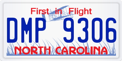 NC license plate DMP9306