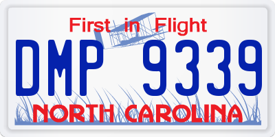 NC license plate DMP9339