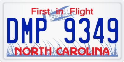 NC license plate DMP9349