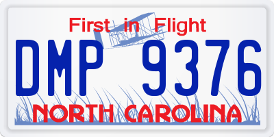 NC license plate DMP9376