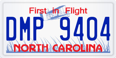 NC license plate DMP9404