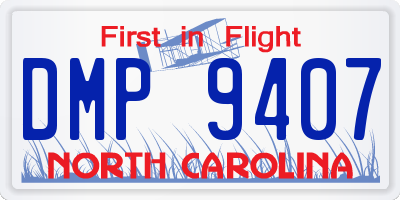 NC license plate DMP9407
