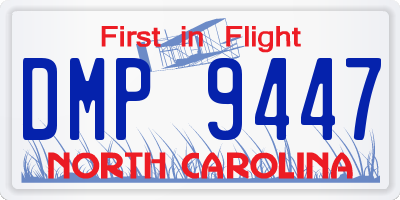 NC license plate DMP9447