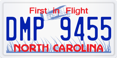 NC license plate DMP9455