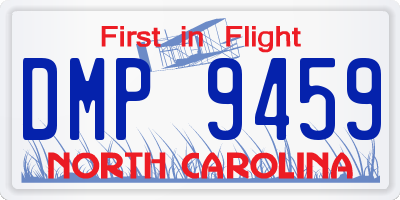 NC license plate DMP9459