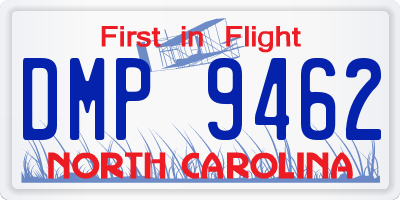 NC license plate DMP9462