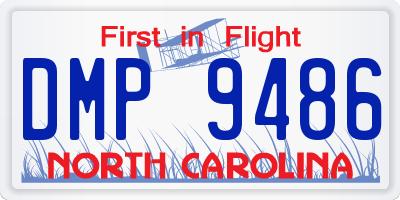 NC license plate DMP9486