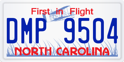 NC license plate DMP9504