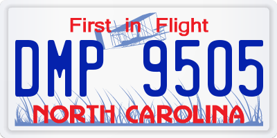 NC license plate DMP9505