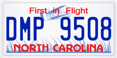 NC license plate DMP9508