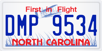 NC license plate DMP9534