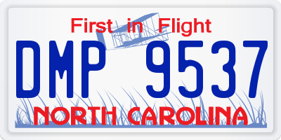 NC license plate DMP9537