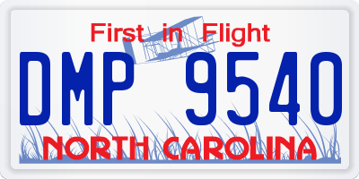 NC license plate DMP9540