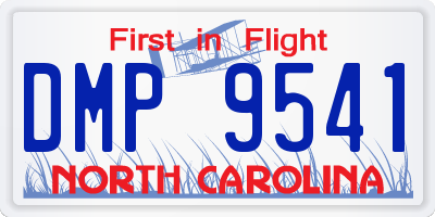 NC license plate DMP9541