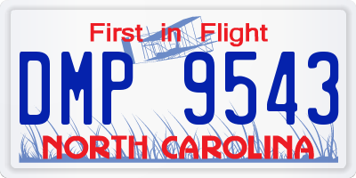 NC license plate DMP9543