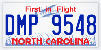 NC license plate DMP9548