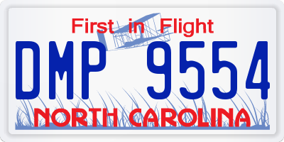 NC license plate DMP9554