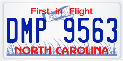 NC license plate DMP9563
