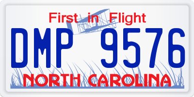 NC license plate DMP9576