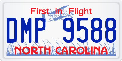 NC license plate DMP9588