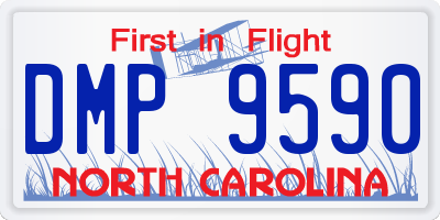 NC license plate DMP9590