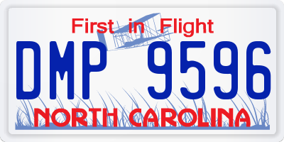 NC license plate DMP9596